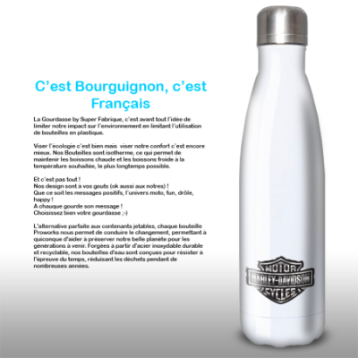 Gourde Alu et Thermos Harley Davidson Logo Silver