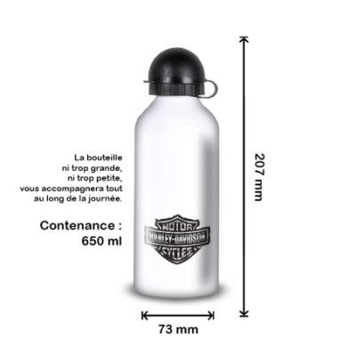 Gourde Alu et Thermos Harley Davidson Logo Silver