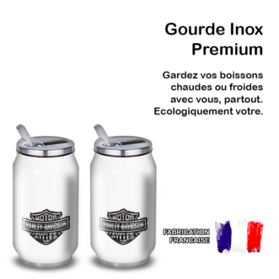 Gourde Alu et Thermos Harley Davidson Logo Silver