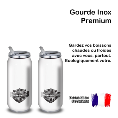 Gourde Alu et Thermos Harley Davidson Logo Silver