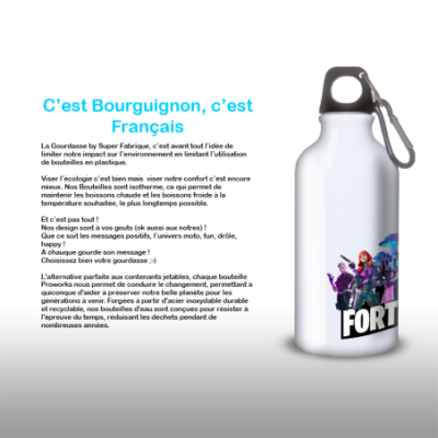 Gourde Alu et Thermos Fortnite Team