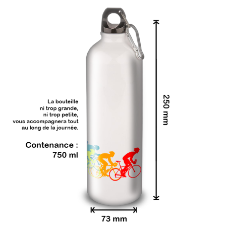 Gourde Alu et Thermos Course Vélo Peloton Gourde Alu et Thermos Course Vélo Peloton