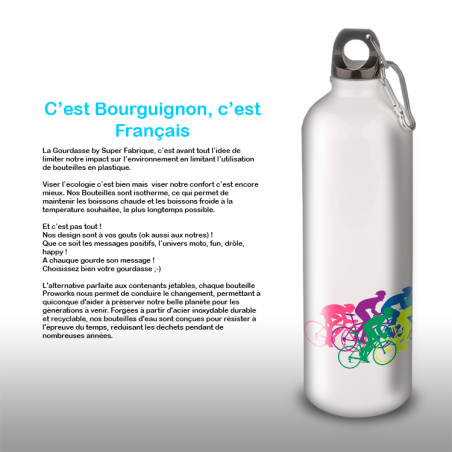 Gourde Alu et Thermos Course Vélo Peloton Gourde Alu et Thermos Course Vélo Peloton