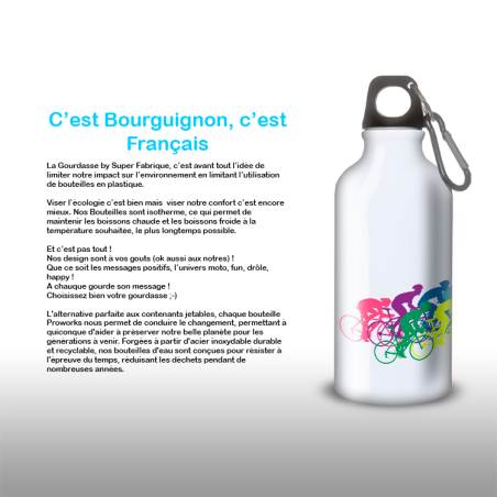 Gourde Alu et Thermos Course Vélo Peloton Gourde Alu et Thermos Course Vélo Peloton