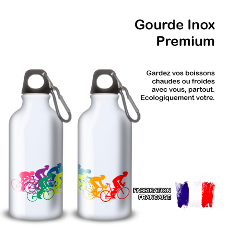Gourde Alu et Thermos Course Vélo Peloton Gourde Alu et Thermos Course Vélo Peloton