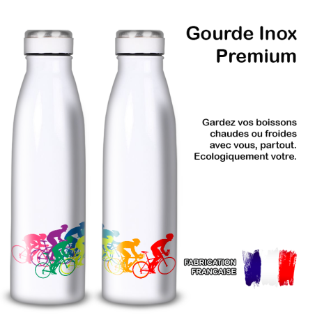 Gourde Alu et Thermos Course Vélo Peloton Gourde Alu et Thermos Course Vélo Peloton