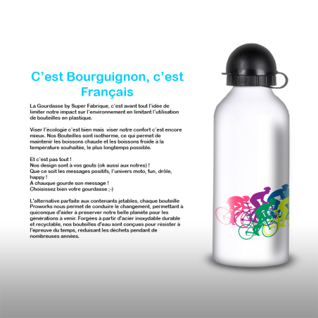 Gourde Alu et Thermos Course Vélo Peloton Gourde Alu et Thermos Course Vélo Peloton
