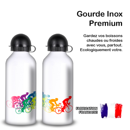 Gourde Alu et Thermos Course Vélo Peloton Gourde Alu et Thermos Course Vélo Peloton