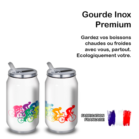 Gourde Alu et Thermos Course Vélo Peloton Gourde Alu et Thermos Course Vélo Peloton