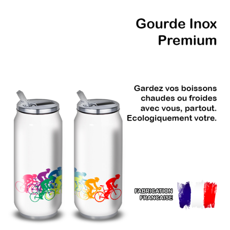 Gourde Alu et Thermos Course Vélo Peloton Gourde Alu et Thermos Course Vélo Peloton