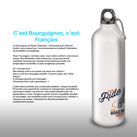 Gourde Alu et Thermos Cyclisme rétro tour 1900 Gourde Alu et Thermos Cyclisme rétro tour 1900