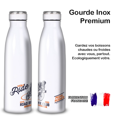Gourde Alu et Thermos Cyclisme rétro tour 1900 Gourde Alu et Thermos Cyclisme rétro tour 1900