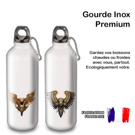 Gourde Alu et Thermos Ailes Moto Vintage Gourde Alu et Thermos Ailes Moto Vintage