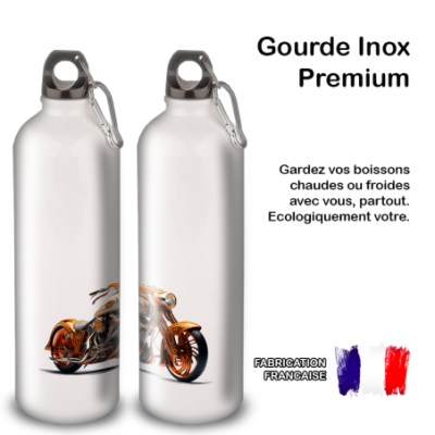 Gourde Alu et Thermos Moto Vintage Harley