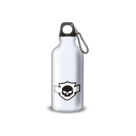 Gourde Alu et Thermos Harley Davidson Skull Blanc