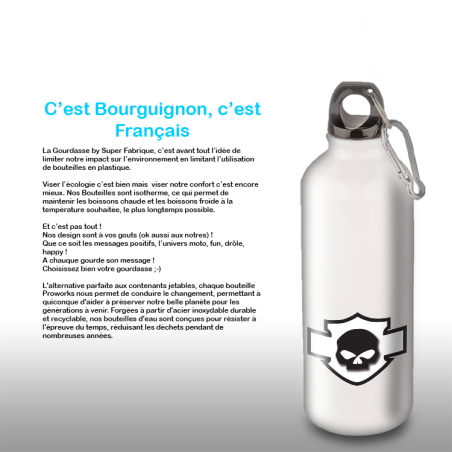 Gourde Alu et Thermos Harley Davidson Skull Blanc Gourde Alu et Thermos Harley Davidson Skull Blanc