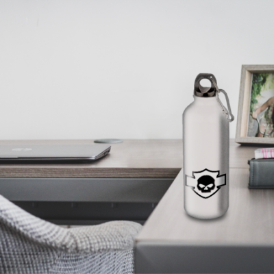 Gourde Alu et Thermos Harley Davidson Skull Blanc