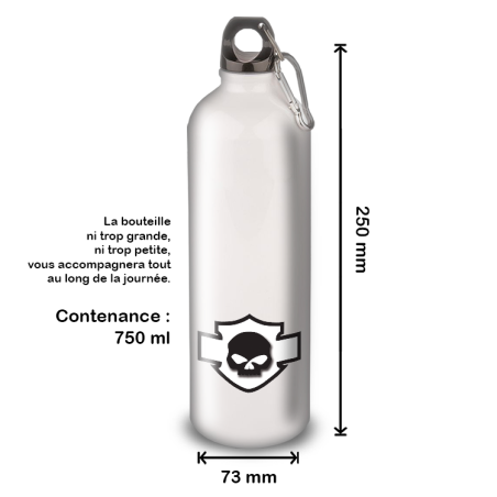 Gourde Alu et Thermos Harley Davidson Skull Blanc Gourde Alu et Thermos Harley Davidson Skull Blanc