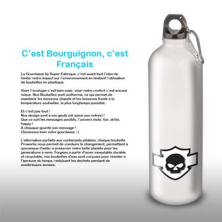 Gourde Alu et Thermos Harley Davidson Skull Blanc Gourde Alu et Thermos Harley Davidson Skull Blanc