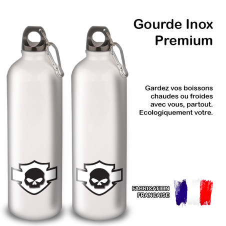 Gourde Alu et Thermos Harley Davidson Skull Blanc Gourde Alu et Thermos Harley Davidson Skull Blanc