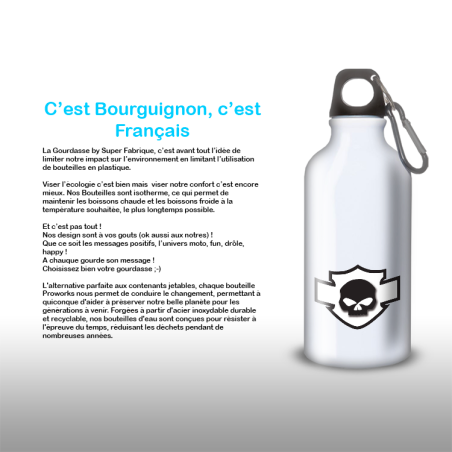 Gourde Alu et Thermos Harley Davidson Skull Blanc Gourde Alu et Thermos Harley Davidson Skull Blanc
