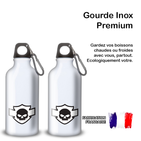 Gourde Alu et Thermos Harley Davidson Skull Blanc Gourde Alu et Thermos Harley Davidson Skull Blanc