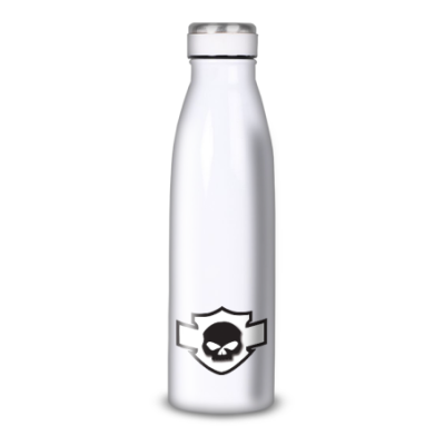 Gourde Alu et Thermos Harley Davidson Skull Blanc