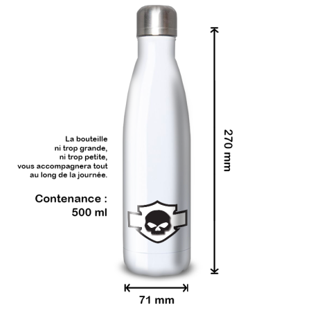 Gourde Alu et Thermos Harley Davidson Skull Blanc Gourde Alu et Thermos Harley Davidson Skull Blanc