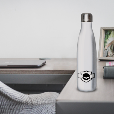 Gourde Alu et Thermos Harley Davidson Skull Blanc