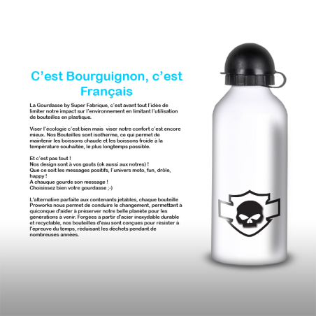 Gourde Alu et Thermos Harley Davidson Skull Blanc Gourde Alu et Thermos Harley Davidson Skull Blanc