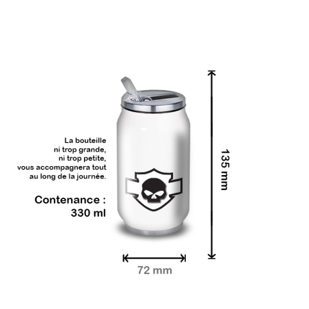 Gourde Alu et Thermos Harley Davidson Skull Blanc Gourde Alu et Thermos Harley Davidson Skull Blanc