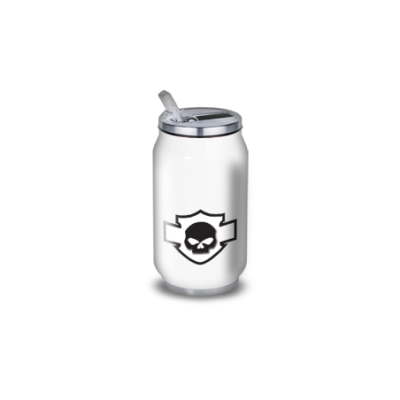 Gourde Alu et Thermos Harley Davidson Skull Blanc