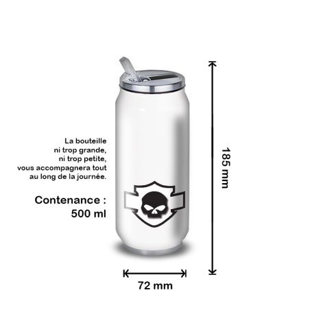 Gourde Alu et Thermos Harley Davidson Skull Blanc Gourde Alu et Thermos Harley Davidson Skull Blanc