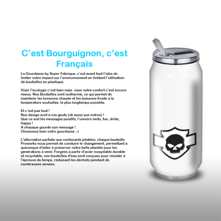 Gourde Alu et Thermos Harley Davidson Skull Blanc Gourde Alu et Thermos Harley Davidson Skull Blanc