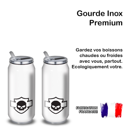 Gourde Alu et Thermos Harley Davidson Skull Blanc Gourde Alu et Thermos Harley Davidson Skull Blanc