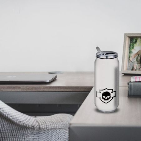 Gourde Alu et Thermos Harley Davidson Skull Blanc Gourde Alu et Thermos Harley Davidson Skull Blanc
