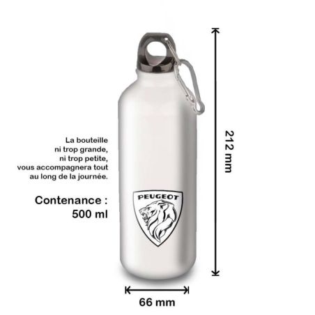 Gourde Alu et Thermos Peugeot Logo 1970's