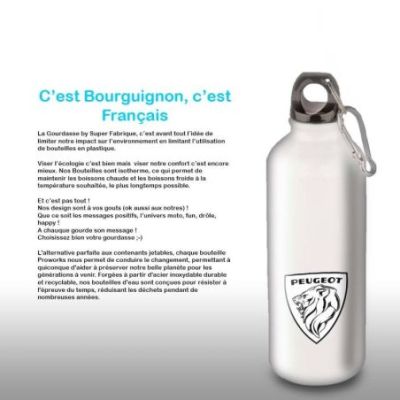 Gourde Alu et Thermos Peugeot Logo 1970's