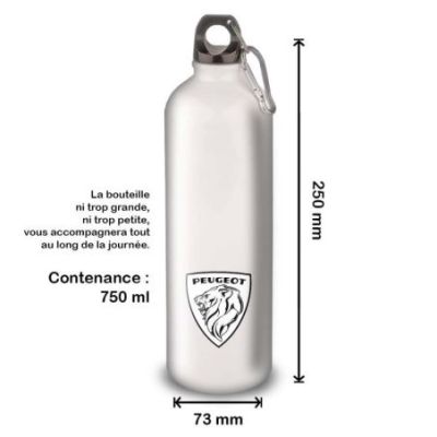 Gourde Alu et Thermos Peugeot Logo 1970's