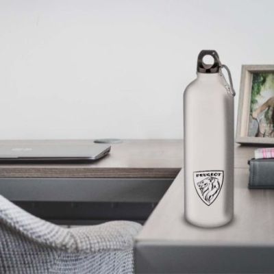 Gourde Alu et Thermos Peugeot Logo 1970's
