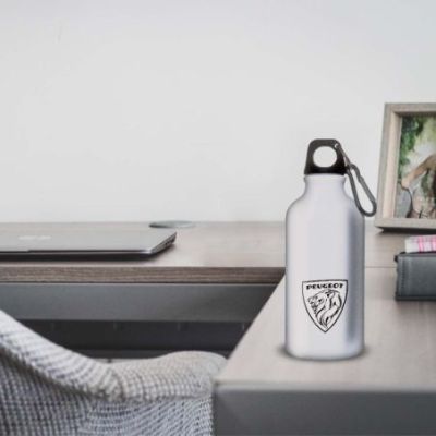 Gourde Alu et Thermos Peugeot Logo 1970's