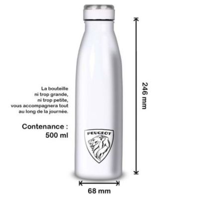 Gourde Alu et Thermos Peugeot Logo 1970's