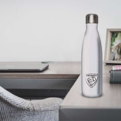 Gourde Alu et Thermos Peugeot Logo 1970's