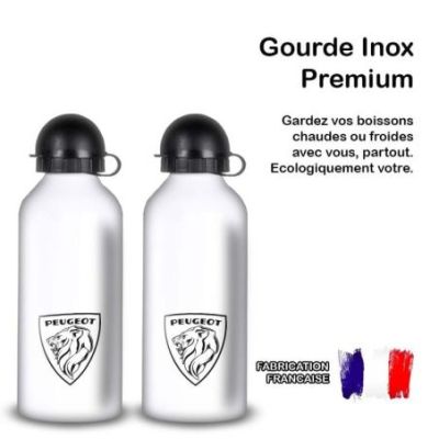 Gourde Alu et Thermos Peugeot Logo 1970's