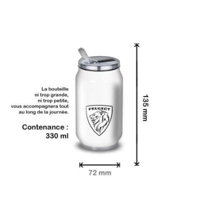 Gourde Alu et Thermos Peugeot Logo 1970's