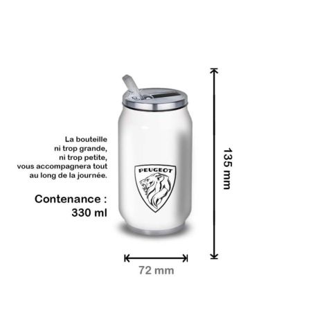 Gourde Alu et Thermos Peugeot Logo 1970's Gourde Alu et Thermos Peugeot Logo 1970's
