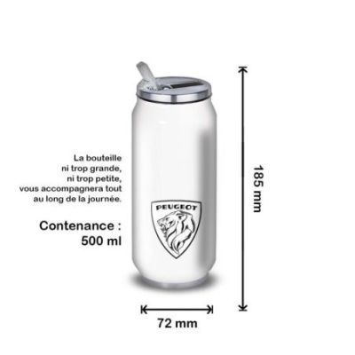 Gourde Alu et Thermos Peugeot Logo 1970's