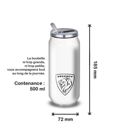 Gourde Alu et Thermos Peugeot Logo 1970's Gourde Alu et Thermos Peugeot Logo 1970's