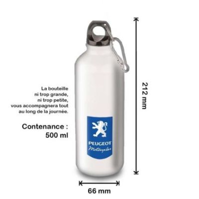 Gourde Alu et Thermos Peugeot Logo Motocycle