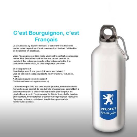 Gourde Alu et Thermos Peugeot Logo Motocycle Gourde Alu et Thermos Peugeot Logo Motocycle